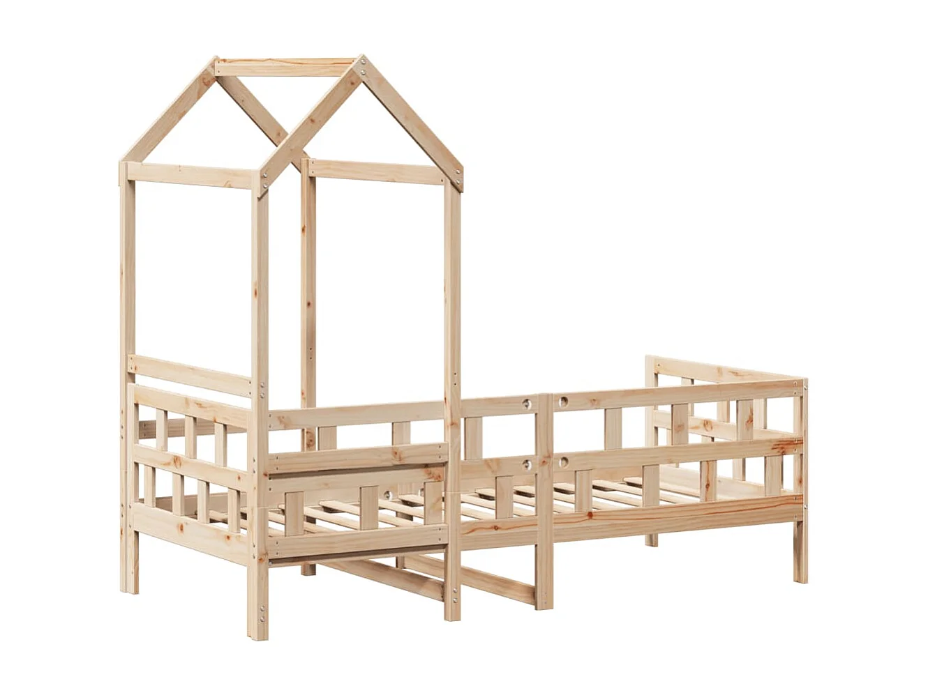 Kiderbed met huisje 90x200 cm massief grenenhout