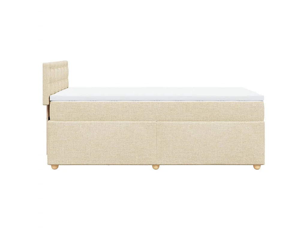 Cama com molas/colchão 90x190 cm tecido cor creme