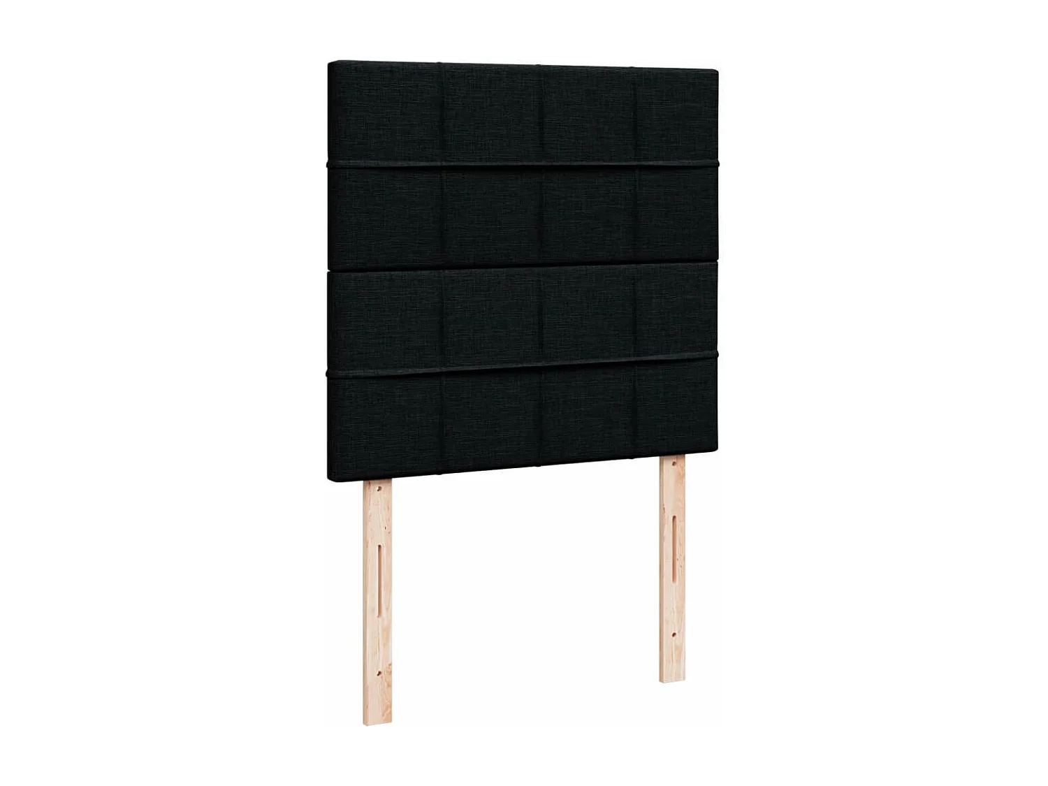 Giroletto a Molle con Materasso Nero 90x200 cm in Tessuto