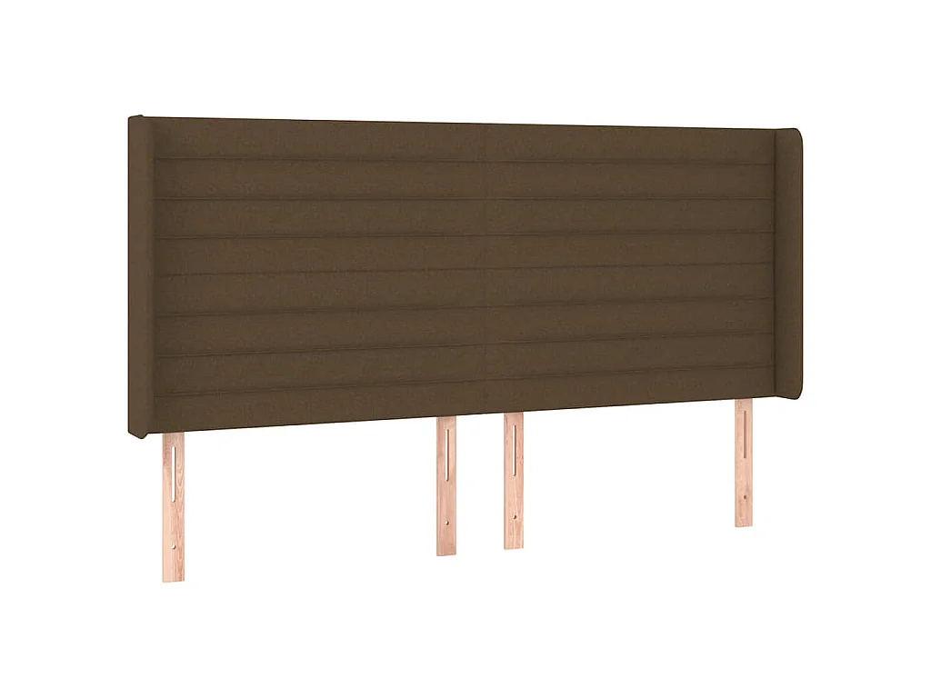 Sommier à lattes de lit matelas et LED Marron foncé 180x200cm