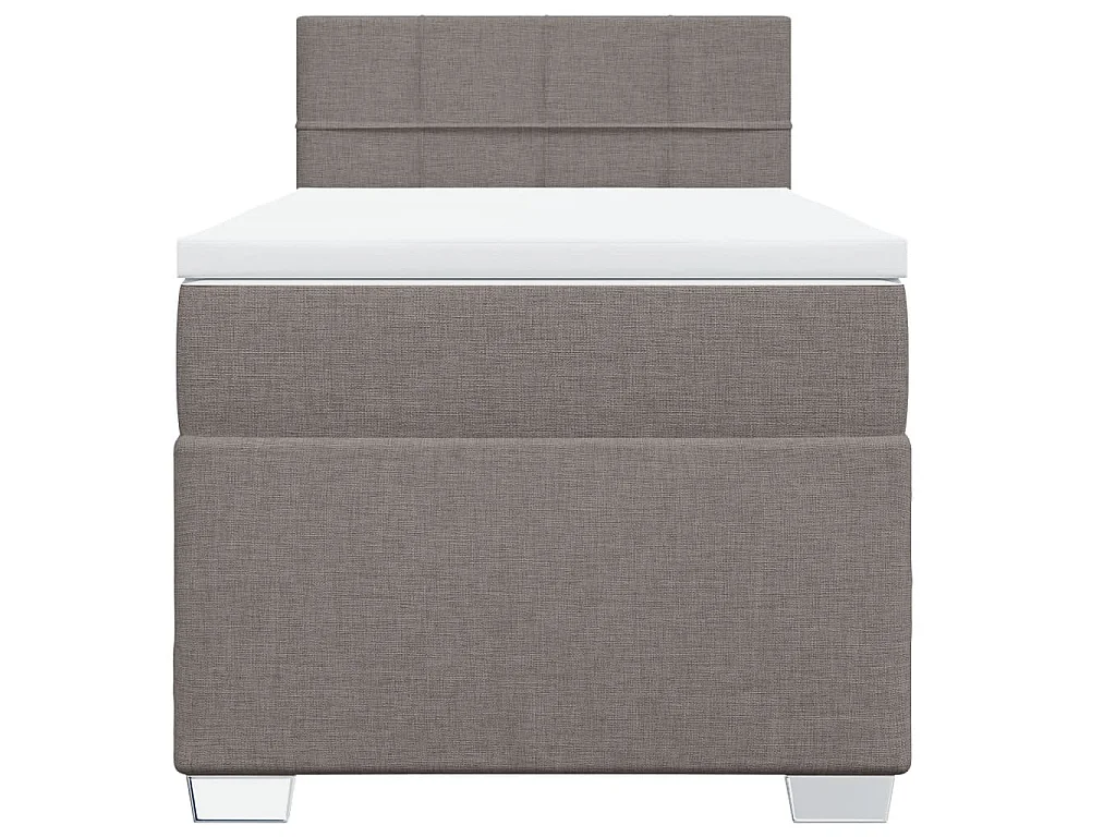 Boxspring met matras stof taupe 80x200 cm