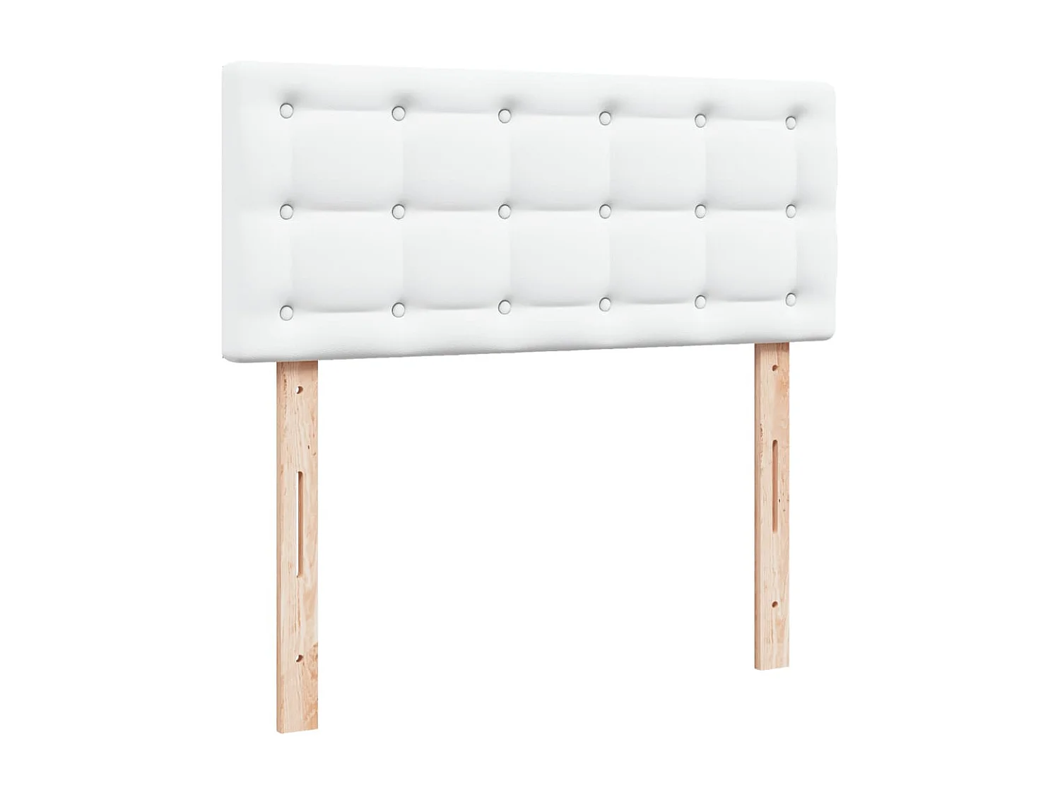 Boxspringbett mit Matratze Weiß 120x200 cm Kunstleder