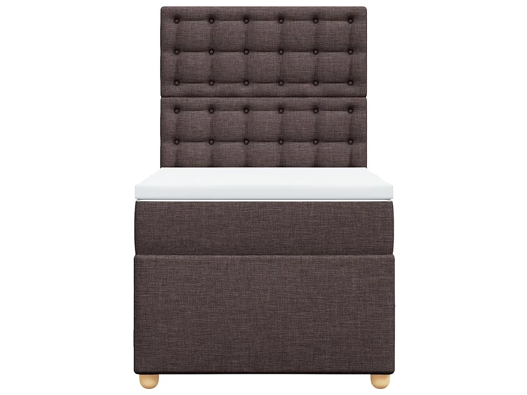 Boxspringbett mit Matratze Dunkelbraun 90x190 cm Stoff