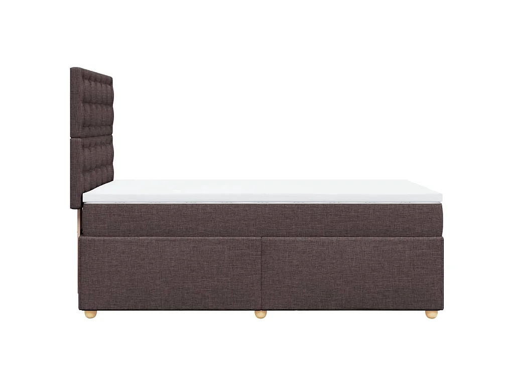 Boxspringbett mit Matratze Dunkelbraun 90x190 cm Stoff