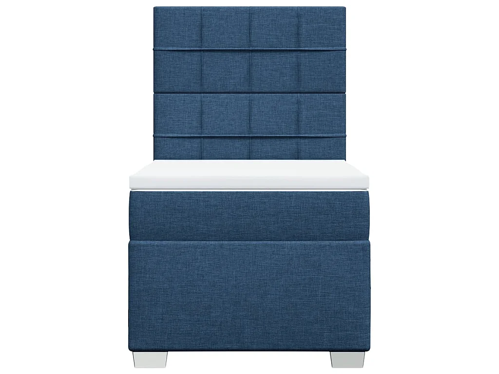 Boxspringbett mit Matratze Blau 100x200 cm Stoff