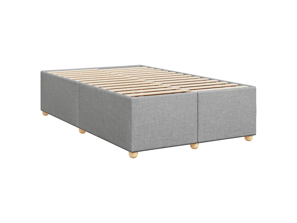 Cadre de lit sans matelas gris clair 120x190 cm tissu