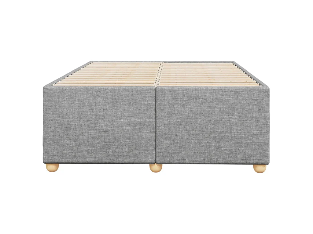 Cadre de lit sans matelas gris clair 120x190 cm tissu