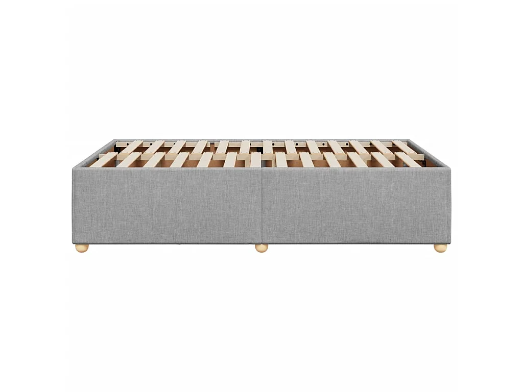Cadre de lit sans matelas gris clair 120x190 cm tissu