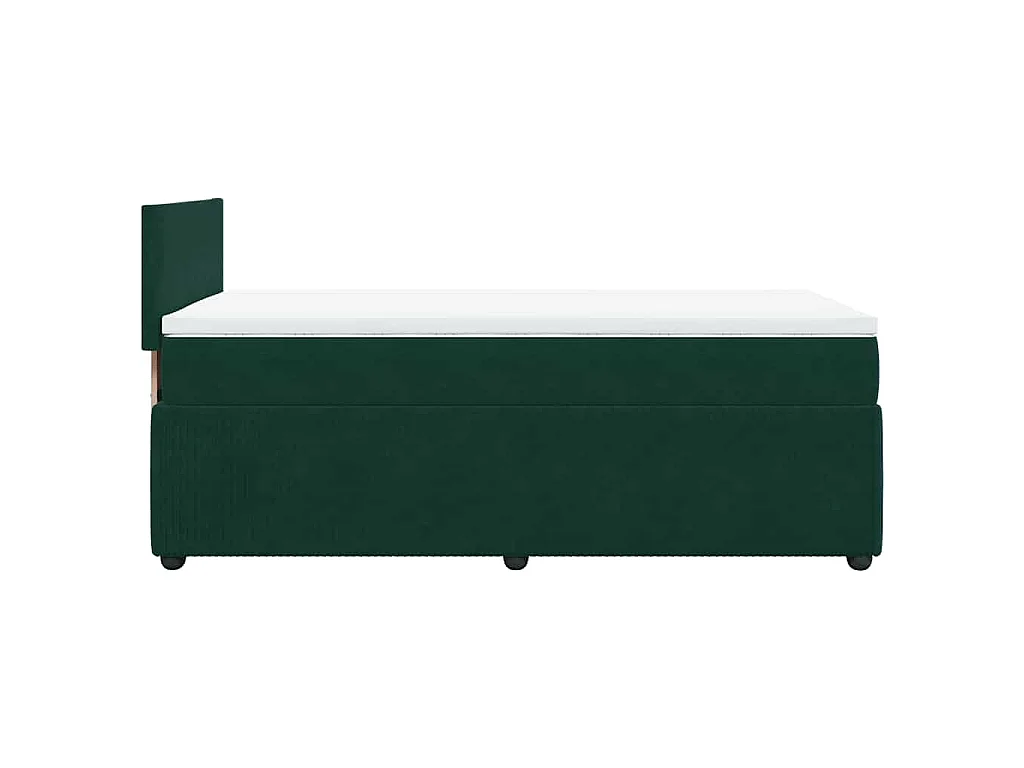 Sommier à lattes de lit avec matelas Vert foncé 100x200 cm
