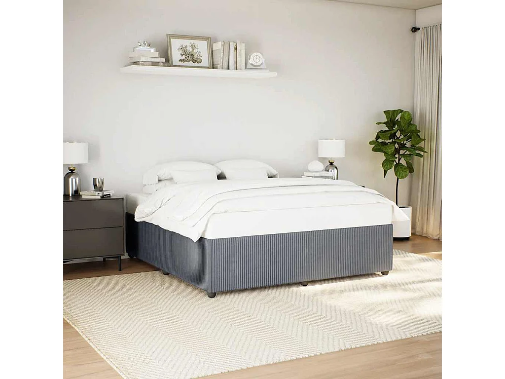 Bedframe zonder matras 180x200 cm fluweel donkergrijs