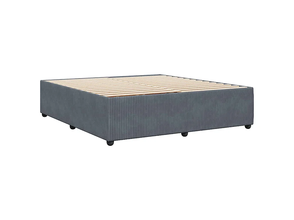 Bedframe zonder matras 180x200 cm fluweel donkergrijs