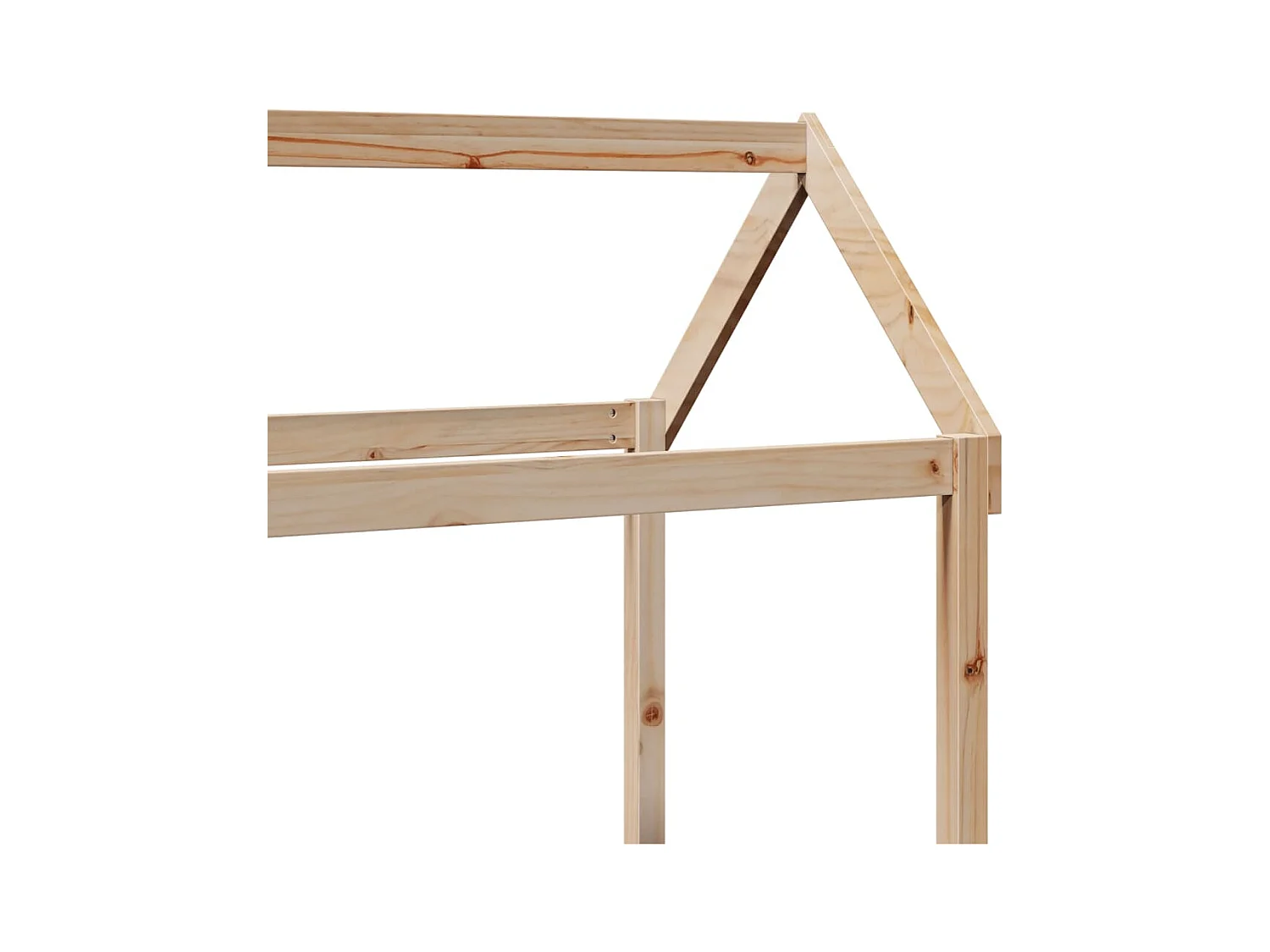 Lit de jour avec toit sans matelas 90x200 cm bois massif