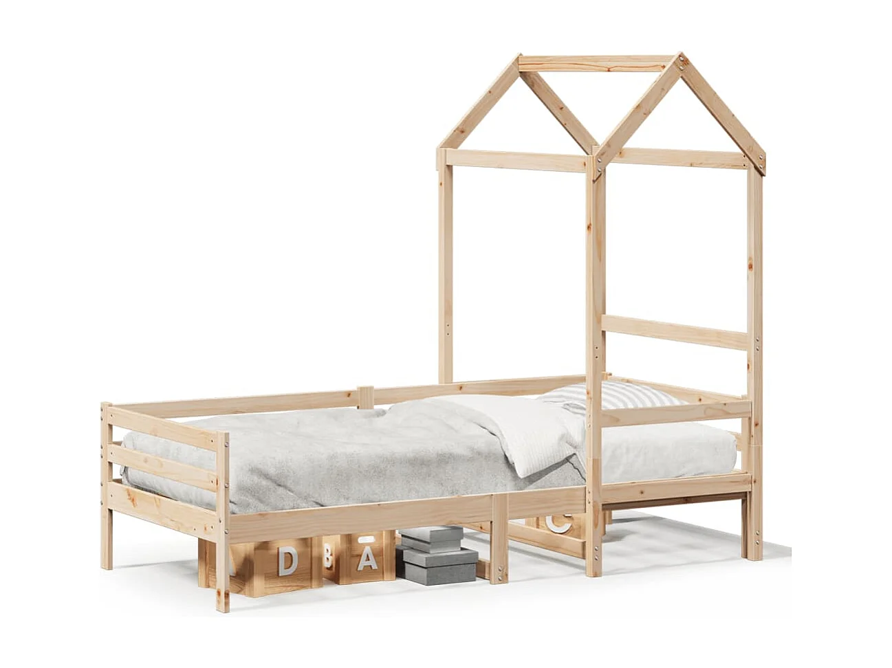 Slaapbank met huisje 90x200 cm massief grenenhout