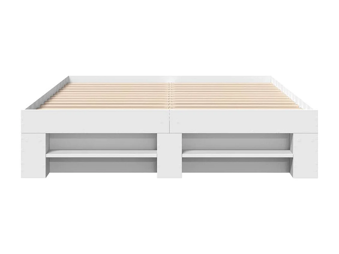 Cadre de lit sans matelas blanc 120x190 cm bois d'ingénierie