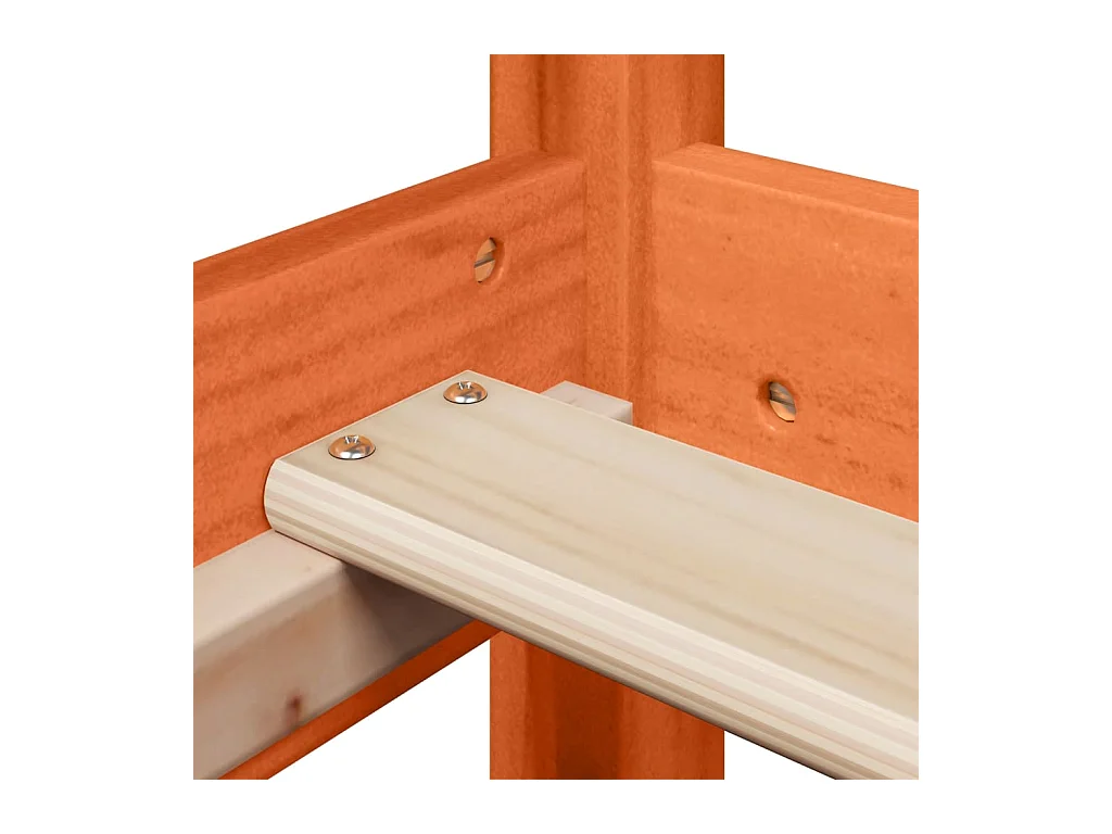 Bedframe zonder matras massief grenenhout wasbruin 90x200 cm
