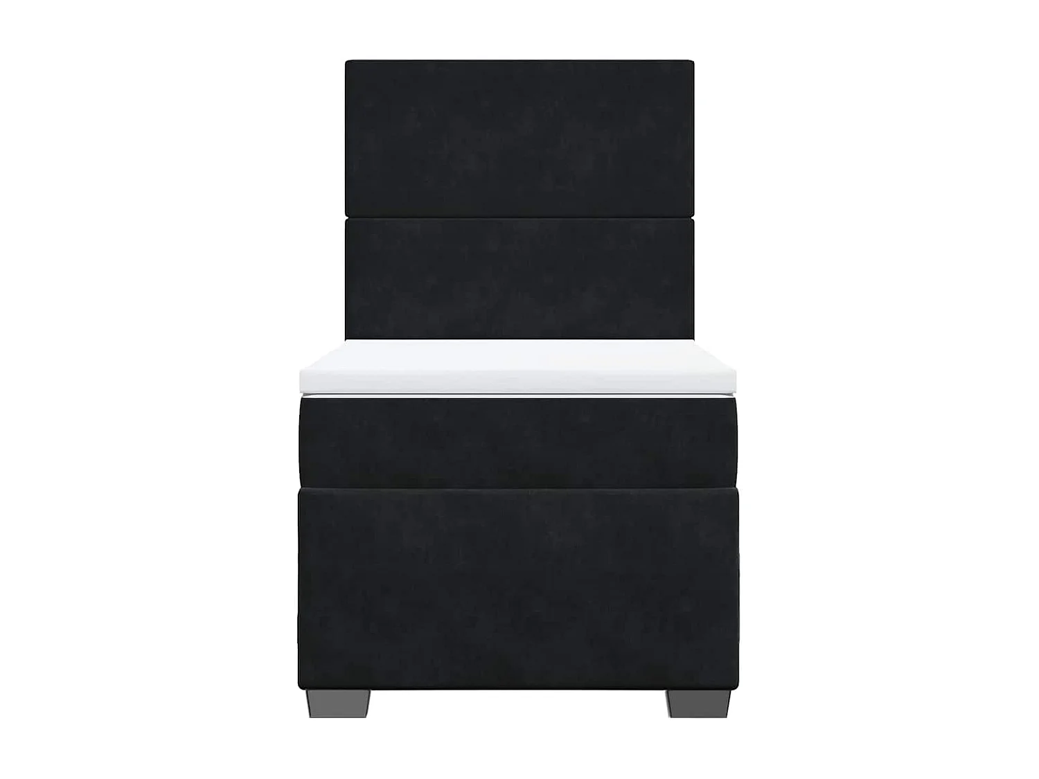 Boxspringbett mit Matratze Schwarz 80x200 cm Samt