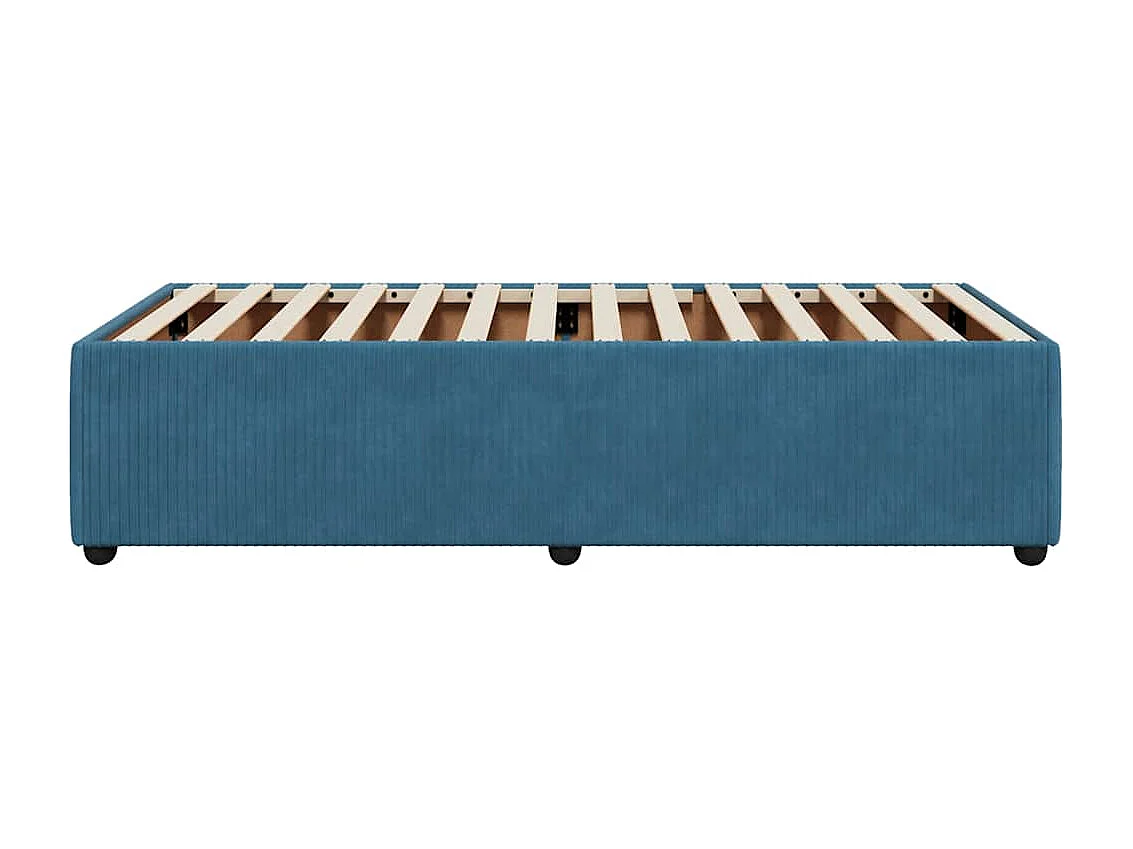 Estrutura de cama 90x200 cm veludo azul