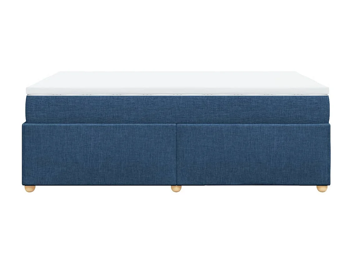 Boxspringbett mit Matratze Blau 120x200 cm Stoff