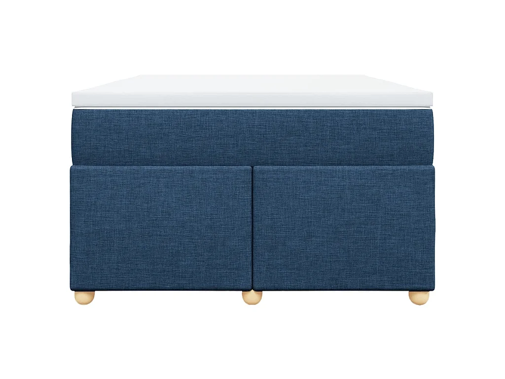 Boxspringbett mit Matratze Blau 120x200 cm Stoff