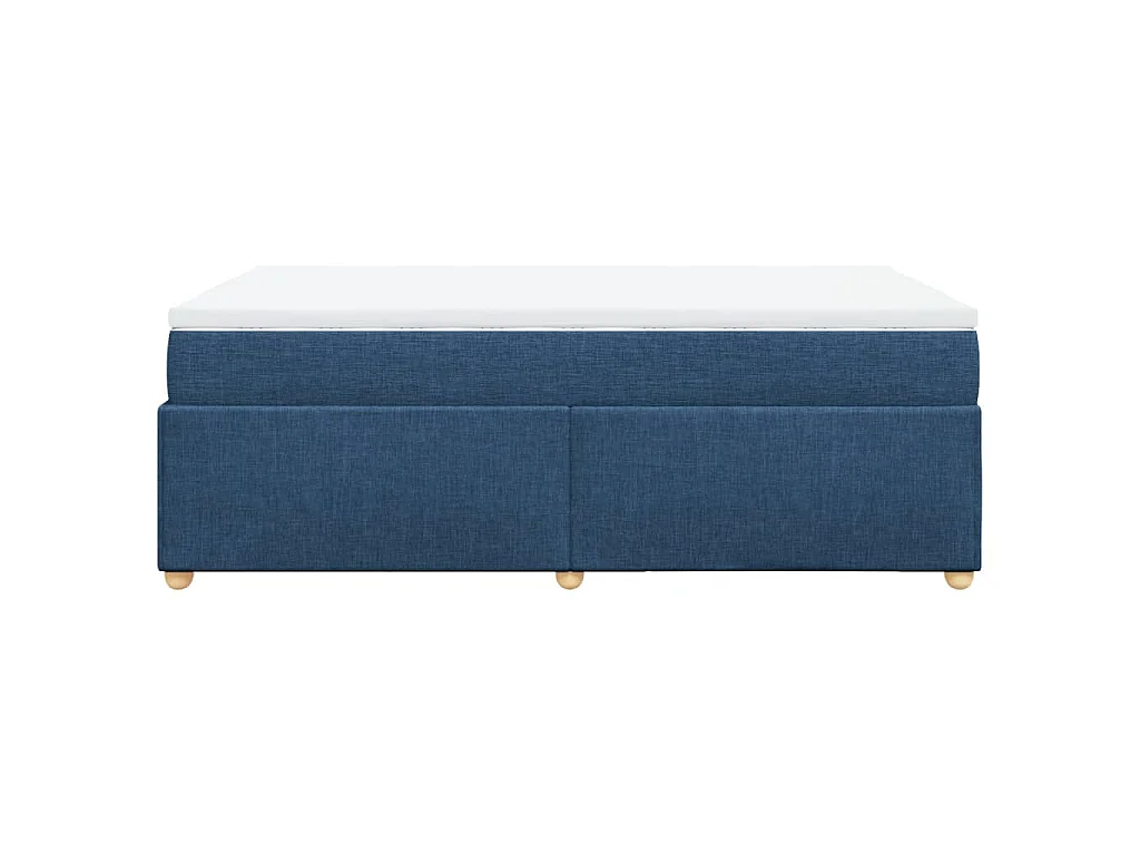 Boxspringbett mit Matratze Blau 120x200 cm Stoff