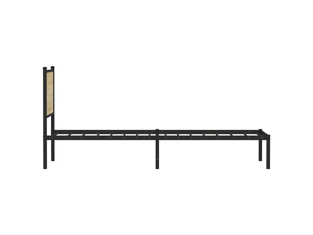 Cadre de lit en métal sans matelas chêne sonoma 80x200 cm