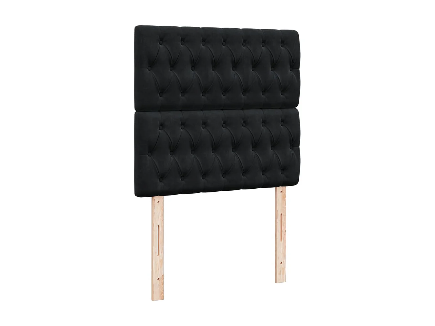 Cama box spring con colchón tela negro 80x200 cm