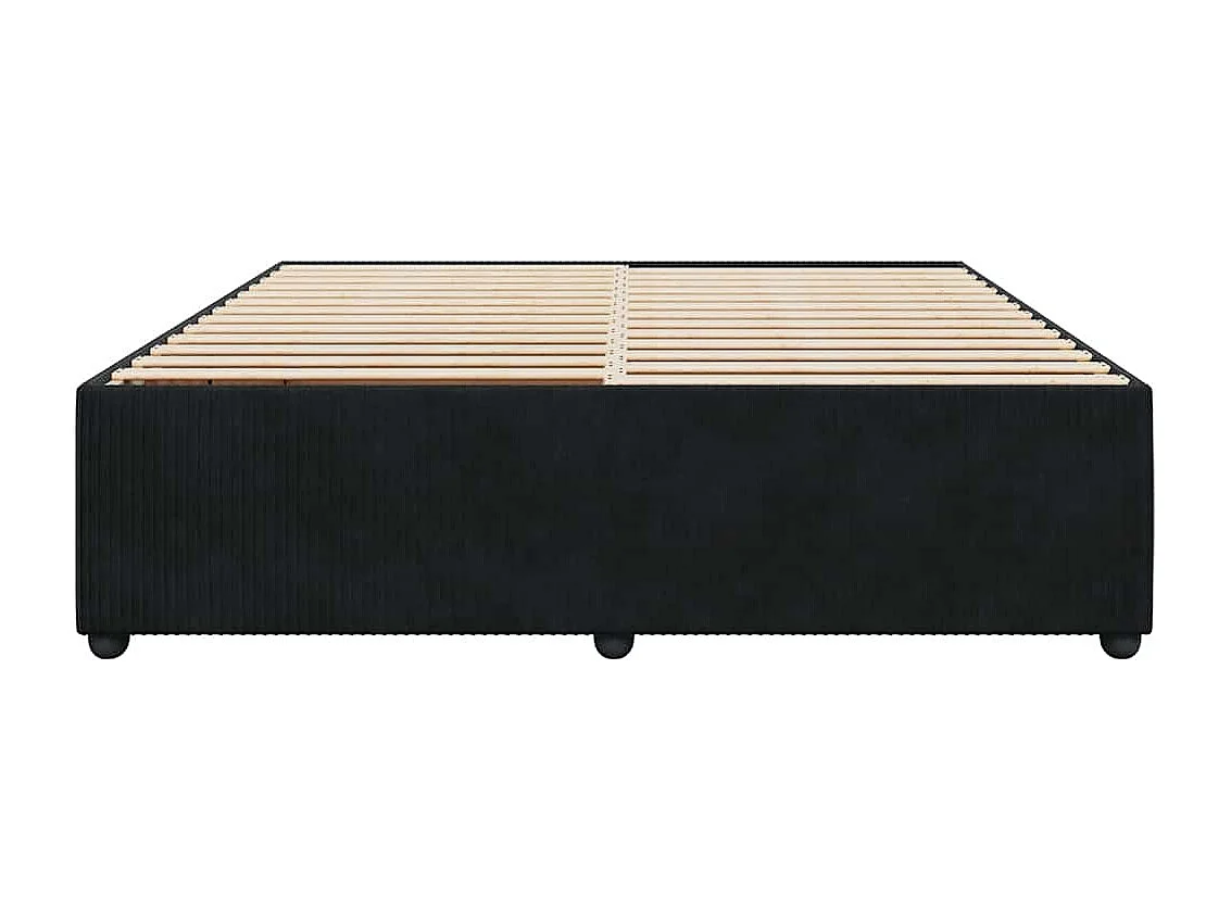 Cadre de lit sans matelas noir 200x200 cm velours