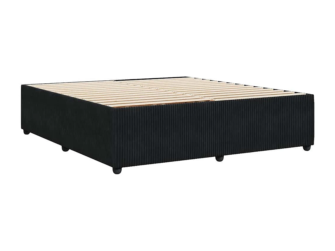 Cadre de lit sans matelas noir 200x200 cm velours
