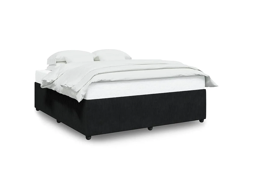 Bedframe zonder matras 200x200 cm fluweel zwart