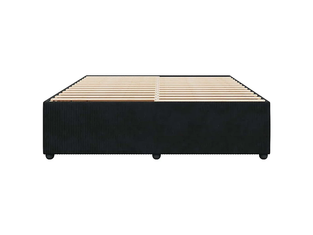 Bedframe zonder matras 200x200 cm fluweel zwart