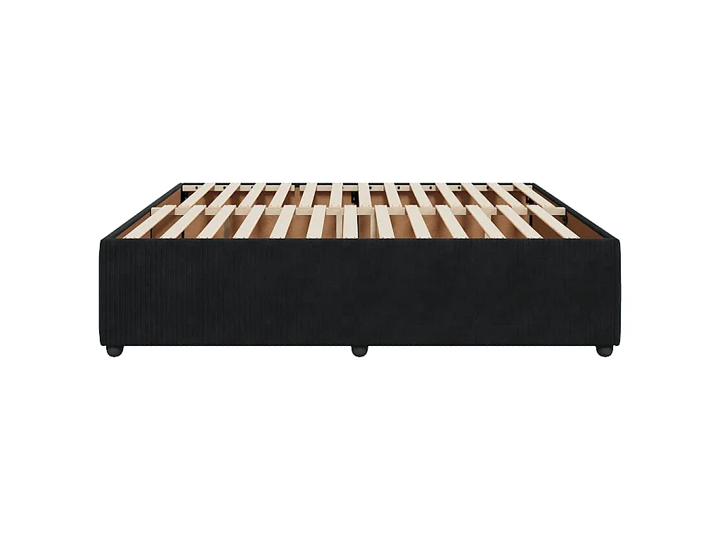 Bedframe zonder matras 200x200 cm fluweel zwart