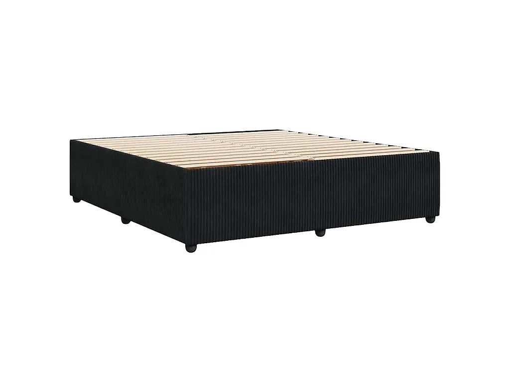 Bedframe zonder matras 200x200 cm fluweel zwart
