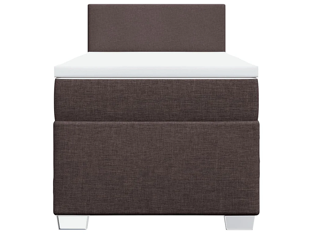 Boxspring met matras stof donkerbruin 80x200 cm