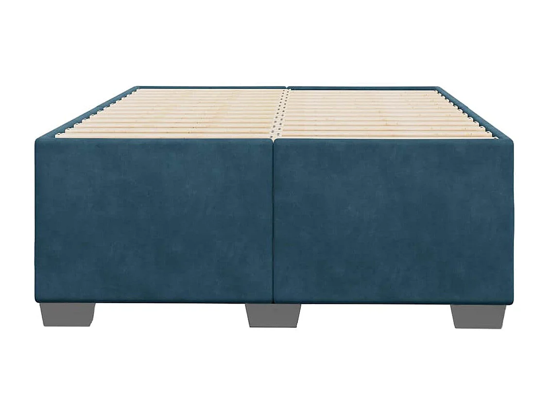 Estructura de cama de terciopelo azul 120x200 cm