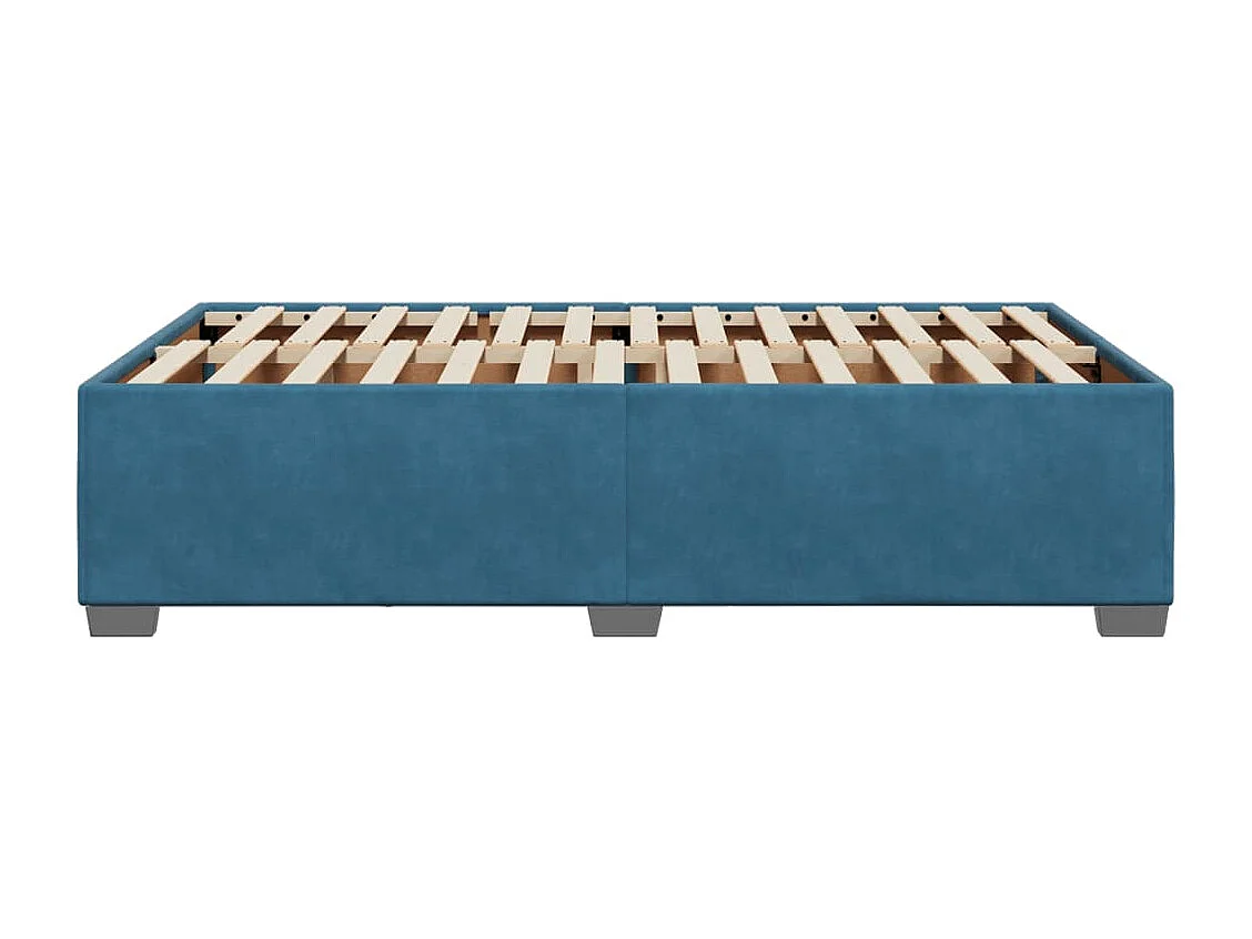 Estructura de cama de terciopelo azul 120x200 cm
