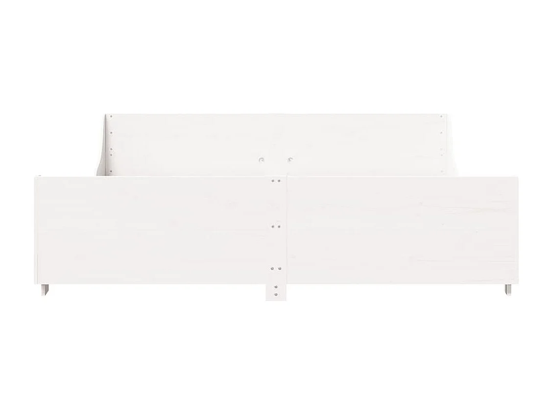 Bedframe zonder matras massief grenenhout wit 200x200 cm