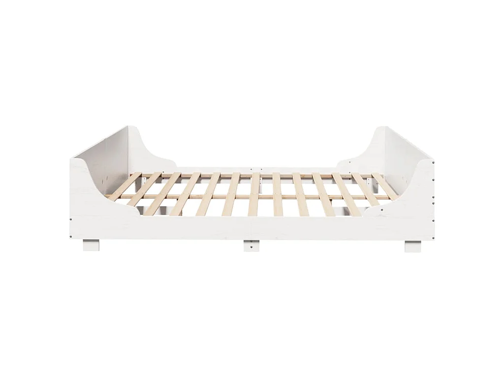 Estructura de cama sin colchón madera maciza blanca 200x200 cm