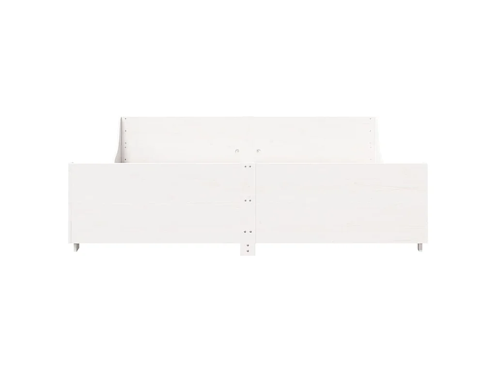 Cadre de lit sans matelas blanc 200x200 cm bois massif de pin