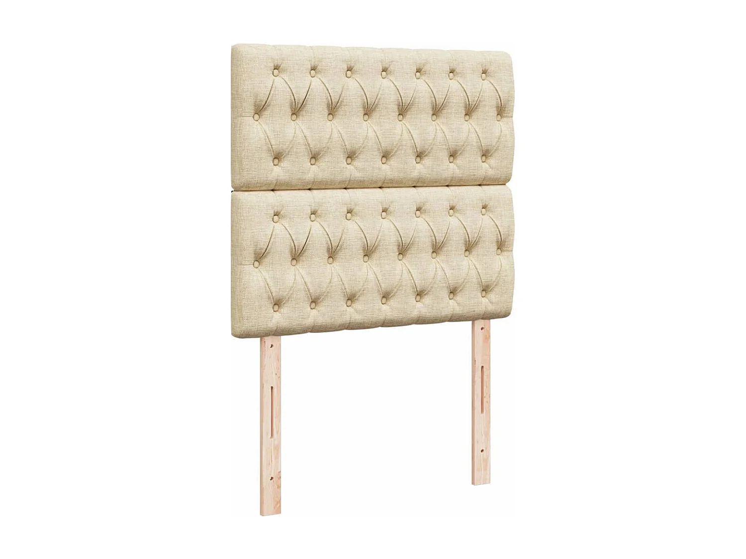 Boxspringbett mit Matratze Creme 100x200 cm Stoff