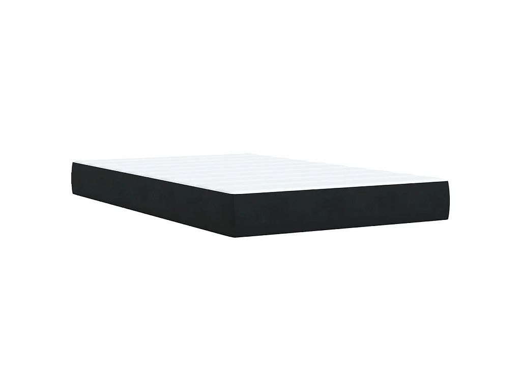 Boxspring met matras fluweel zwart 120x200 cm
