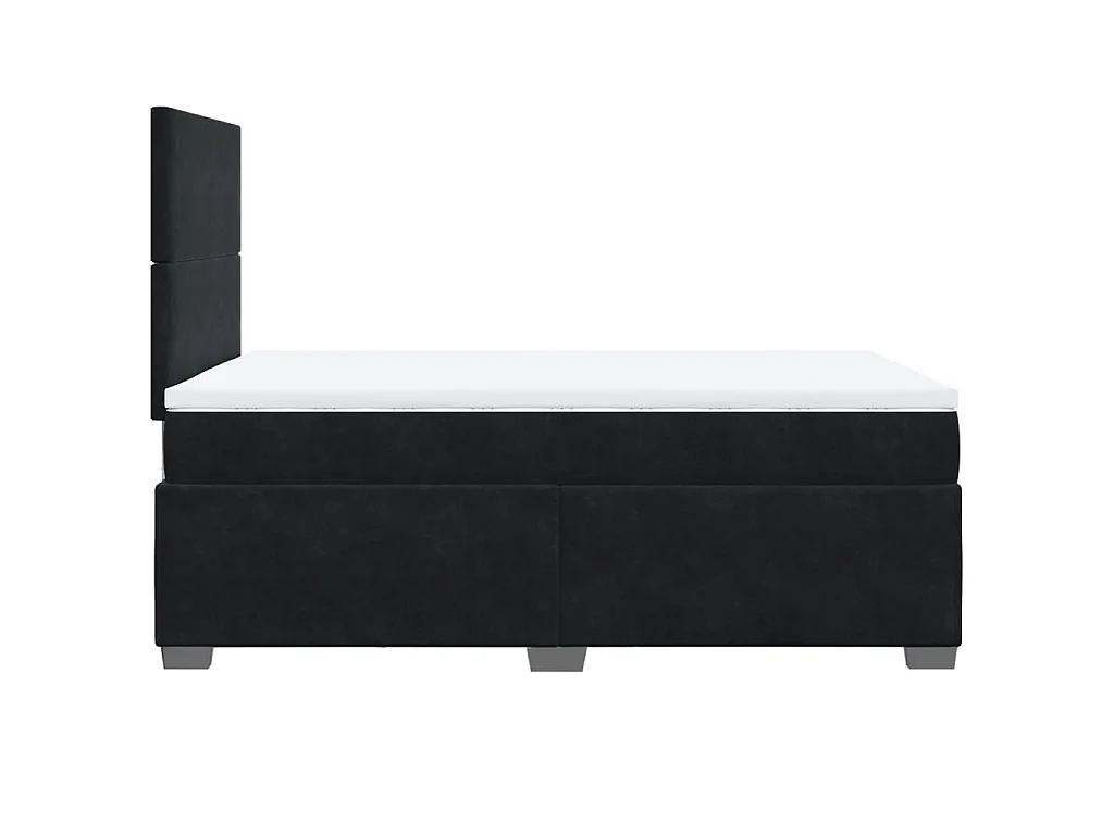 Boxspring met matras fluweel zwart 120x200 cm