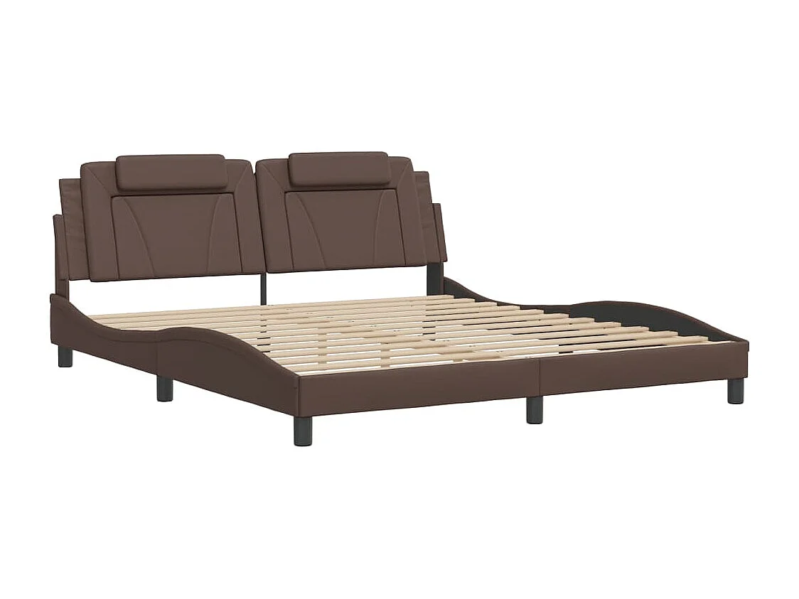 Cadre de lit Viana sans matelas marron 180x200 cm similicuir