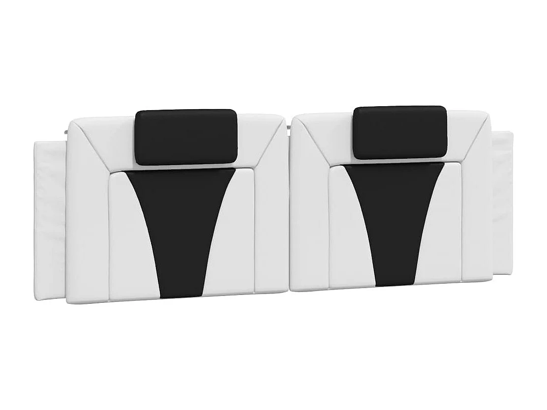 Letto Viana con Materasso Bianco e Nero 160x200cm Similpelle