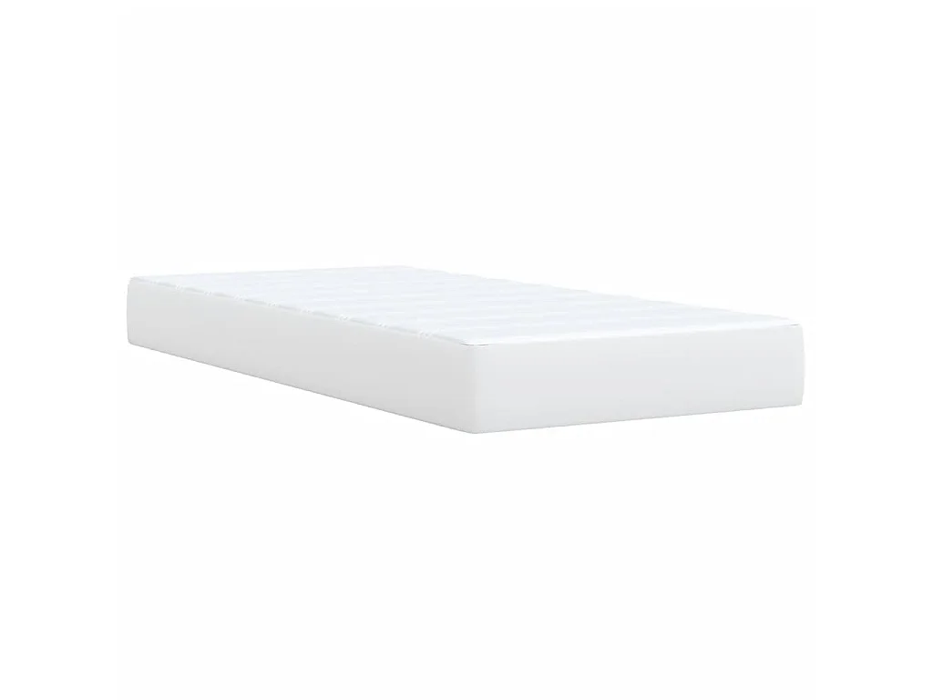 Giroletto a Molle con Materasso Bianco 80x200 cm in Similpelle