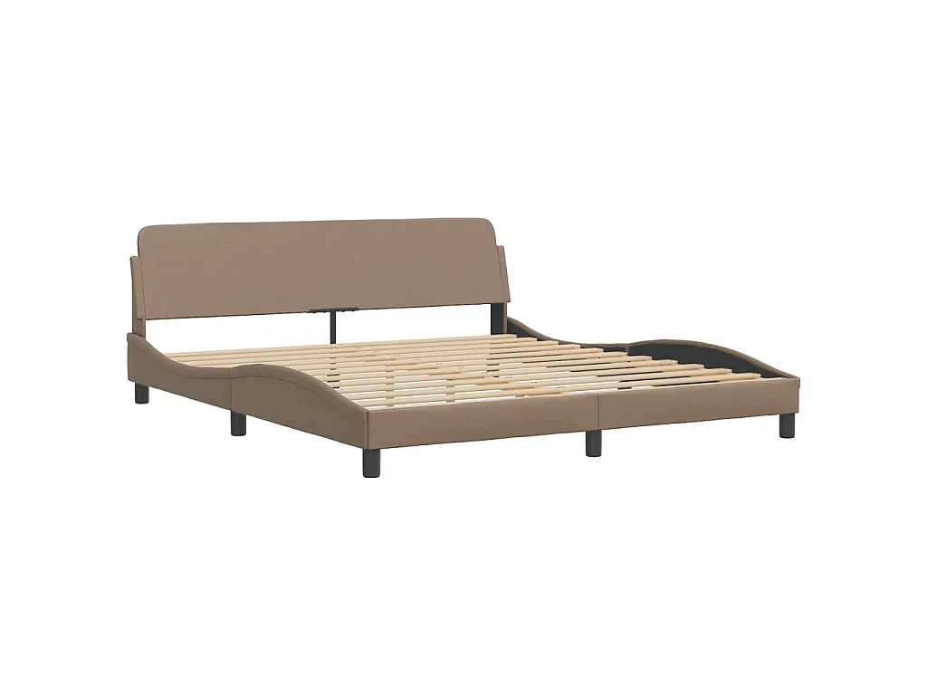 Bed met matras "Hvar" kunstleer cappuccinokleurig 180x200 cm