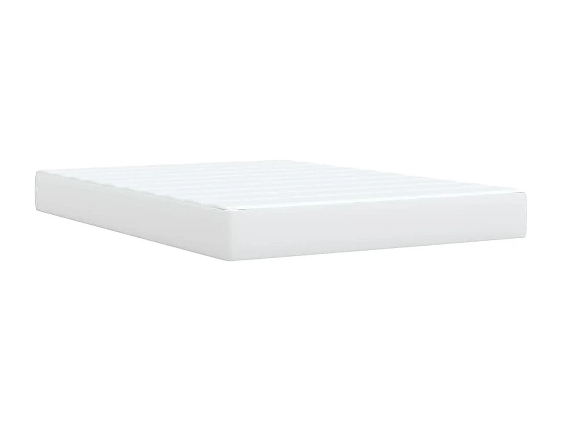 Giroletto a Molle con Materasso Bianco 140x200 cm in Similpelle