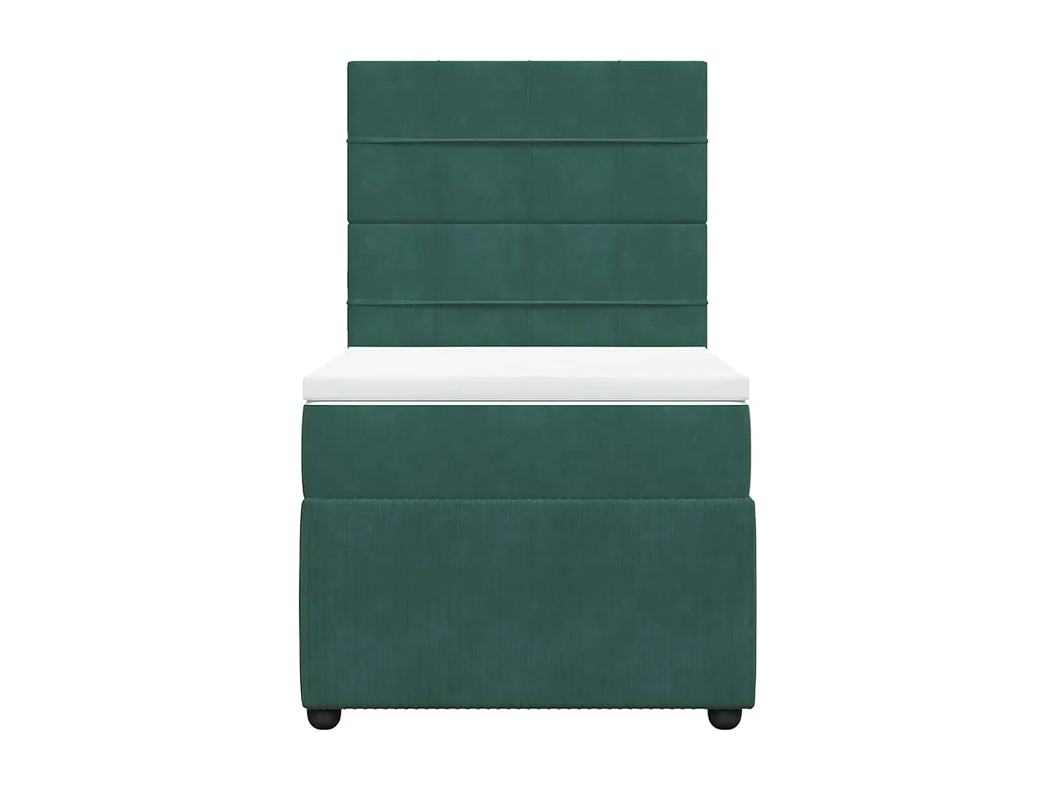 Sommier à lattes de lit avec matelas Vert foncé 100x200 cm