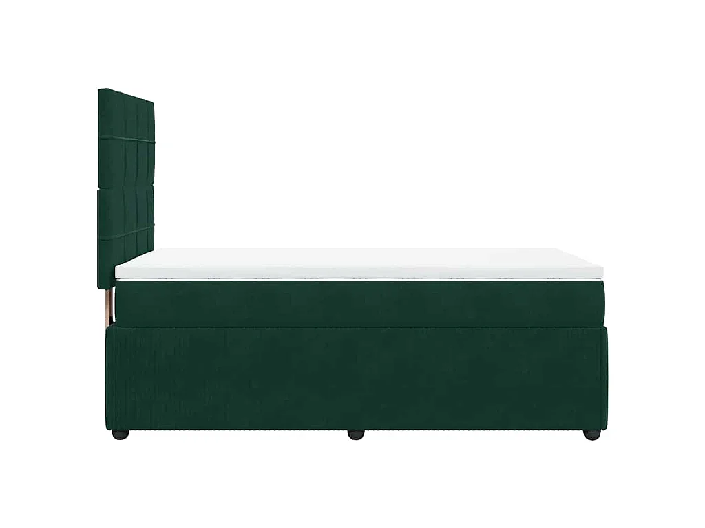 Boxspringbett mit Matratze Dunkelgrün 100x200 cm Samt