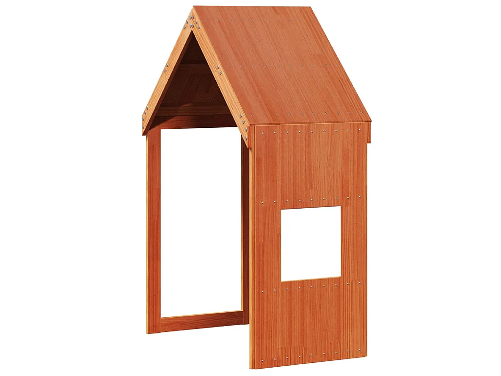 Lit haut sans matelas cire marron 90x190 cm bois de pin massif