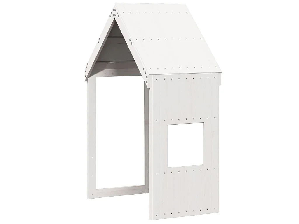 Lit haut sans matelas blanc 90x190 cm bois de pin massif